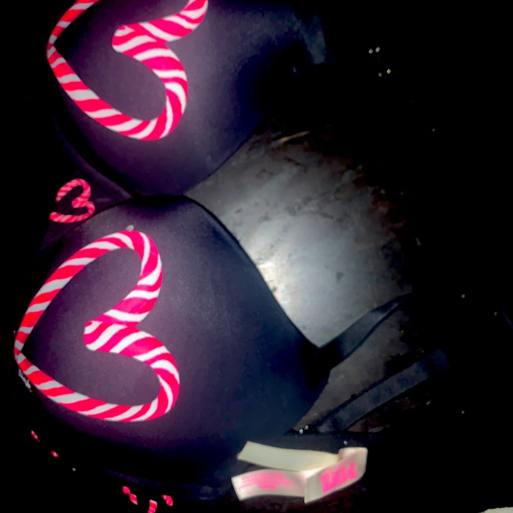 Victoria Secret candy cane heart bra